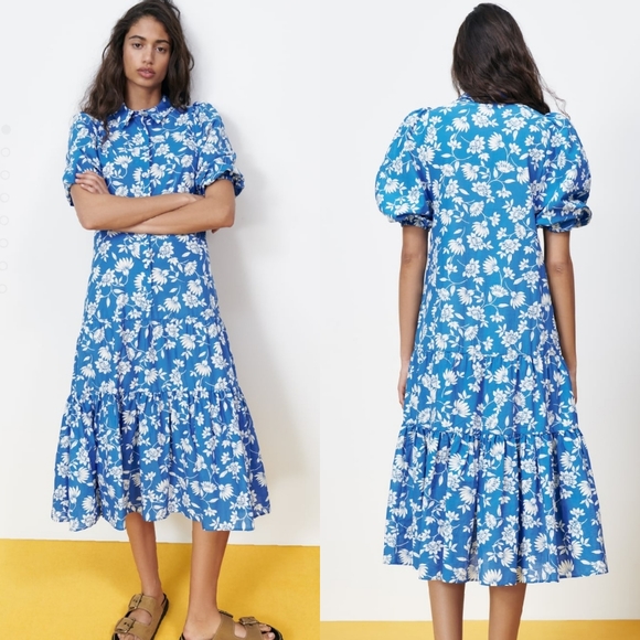 🔥Last 2🔥ZARA Floral midi dress - Picture 4 of 4